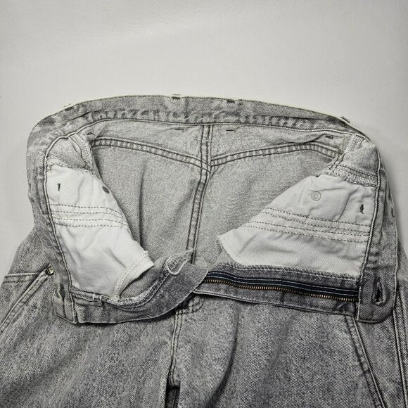 Vintage Lee High Rise Mom Jeans Women's Size 28x29" Light Gray Stone Wash - Picture 7 of 11
